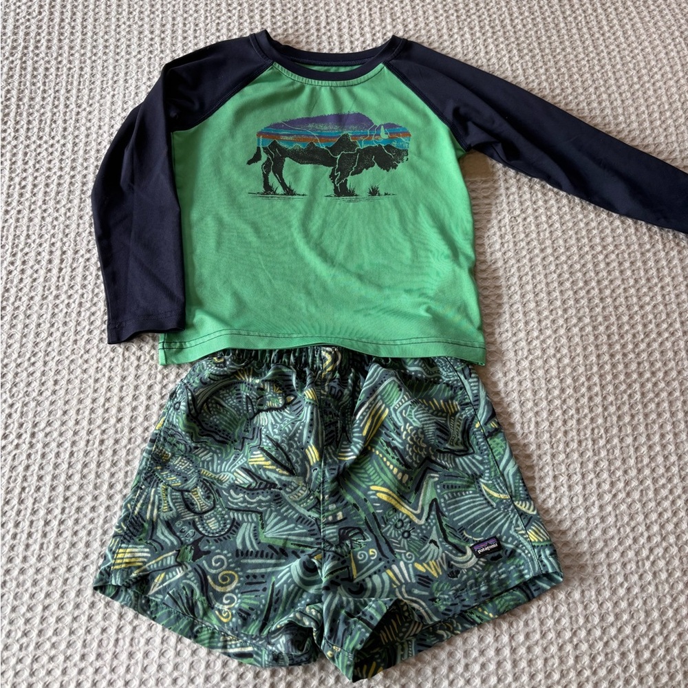 Patagonia Baby Capilene Silkweight Crew & Baggies Shorts